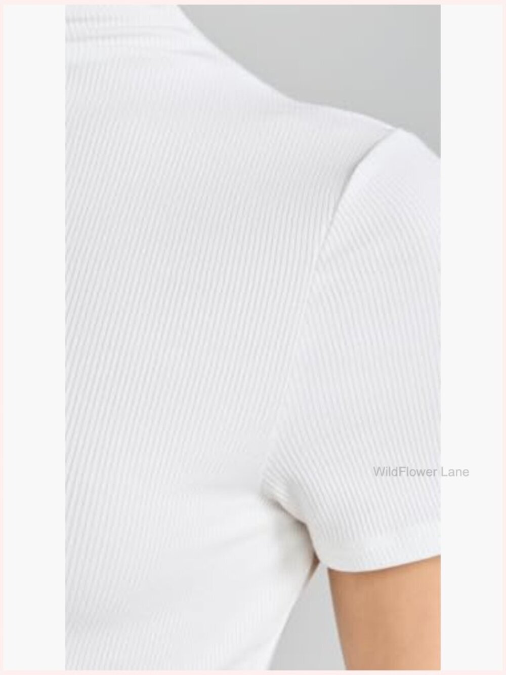 Lightweight Modal Ribbed Knit Mock Neck T-Shirt - Picture 6 of 6
